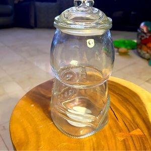 Clear glass Target Gumball machine jar